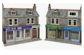 Low Relief Stone Shop Fronts Card Kit OO Scale